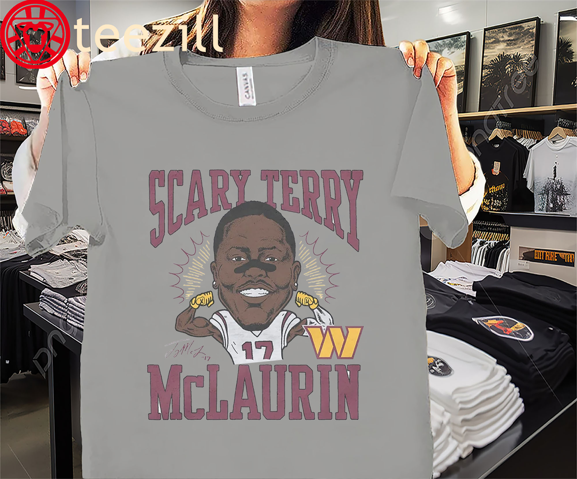 Legend Terry McLaurin Of Washington Commanders Signature Shirts