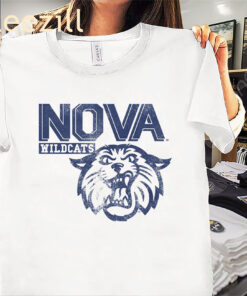 Logo Nova Wildcats Monochromatic and Mascot Shirt