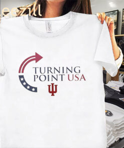Logo Official Turning Point USA Shirt Indiana Hoosiers Football Tee