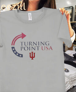 Logo Official Turning Point USA Shirt Indiana Hoosiers Football Tees
