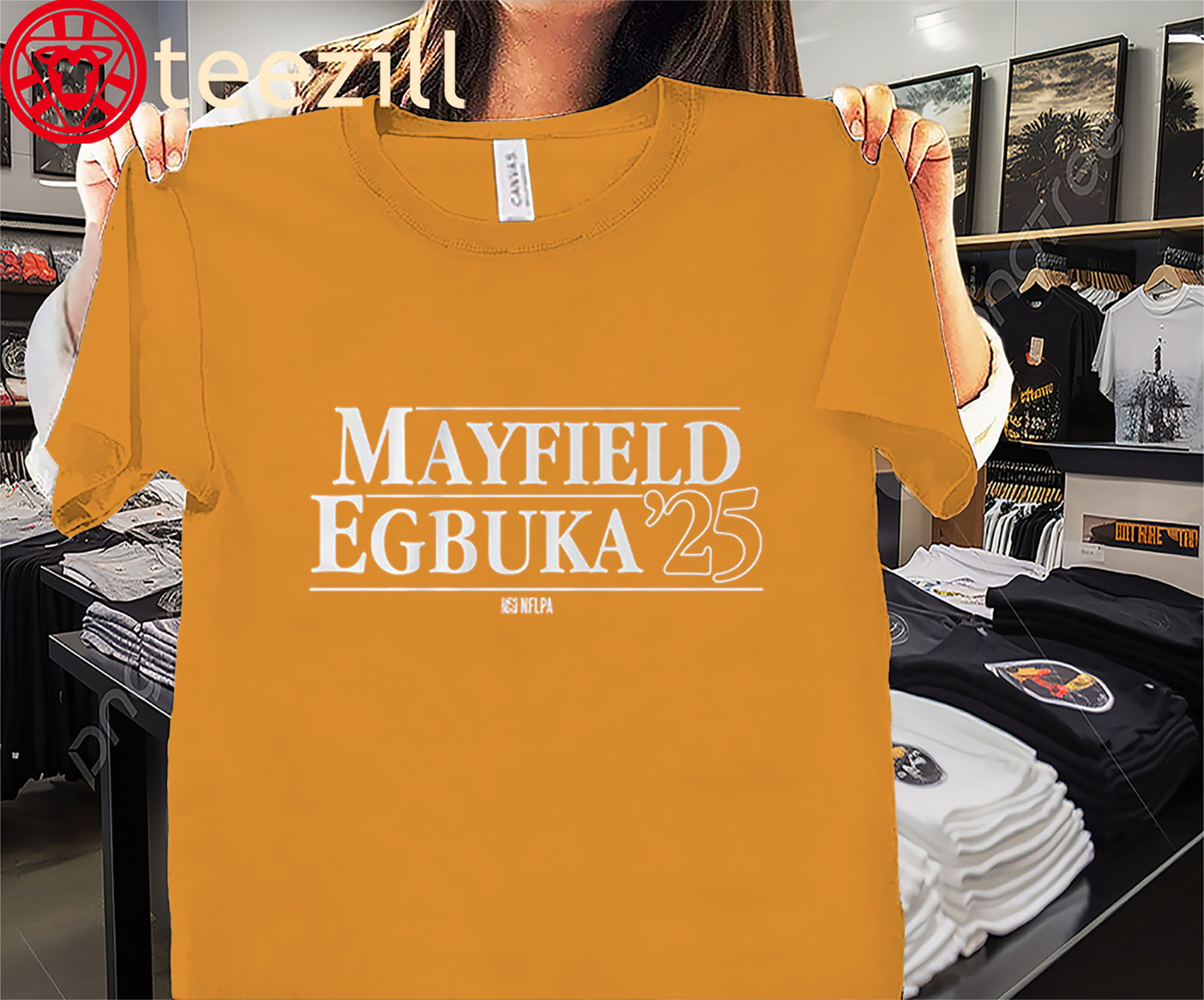 Mayfield-Egbuka ’25 Tee Shirt – Mayfield-Egbuka TB Football Tee