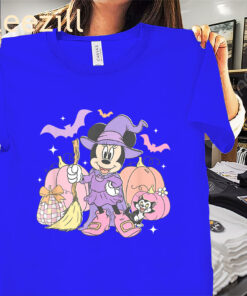 Minnie Mouse Halloween Cute Purple Witch Shirts
