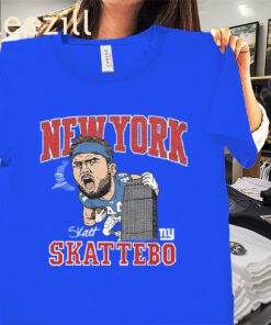 NY Giants Cam Skattebo Caricature Shirt – New York Giants Football Tee