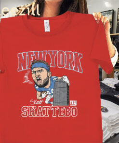NY Giants Cam Skattebo Caricature Shirt – New York Giants Football Tees