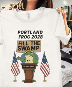 Portland Frog 2028 Fill The Swamp Tee Shirts