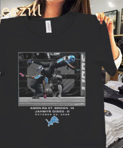 Posters Official Amon-Ra St. Brown & Jahmyr Gibbs Detroit Lions Shirt