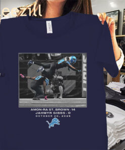 Posters Official Amon-Ra St. Brown & Jahmyr Gibbs Detroit Lions Shirts