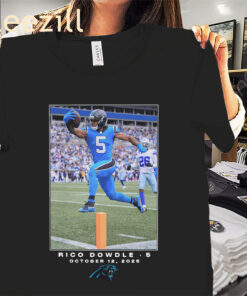 Posters Official Rico Dowdle October Shirt – Carolina Panthers Football Tee
