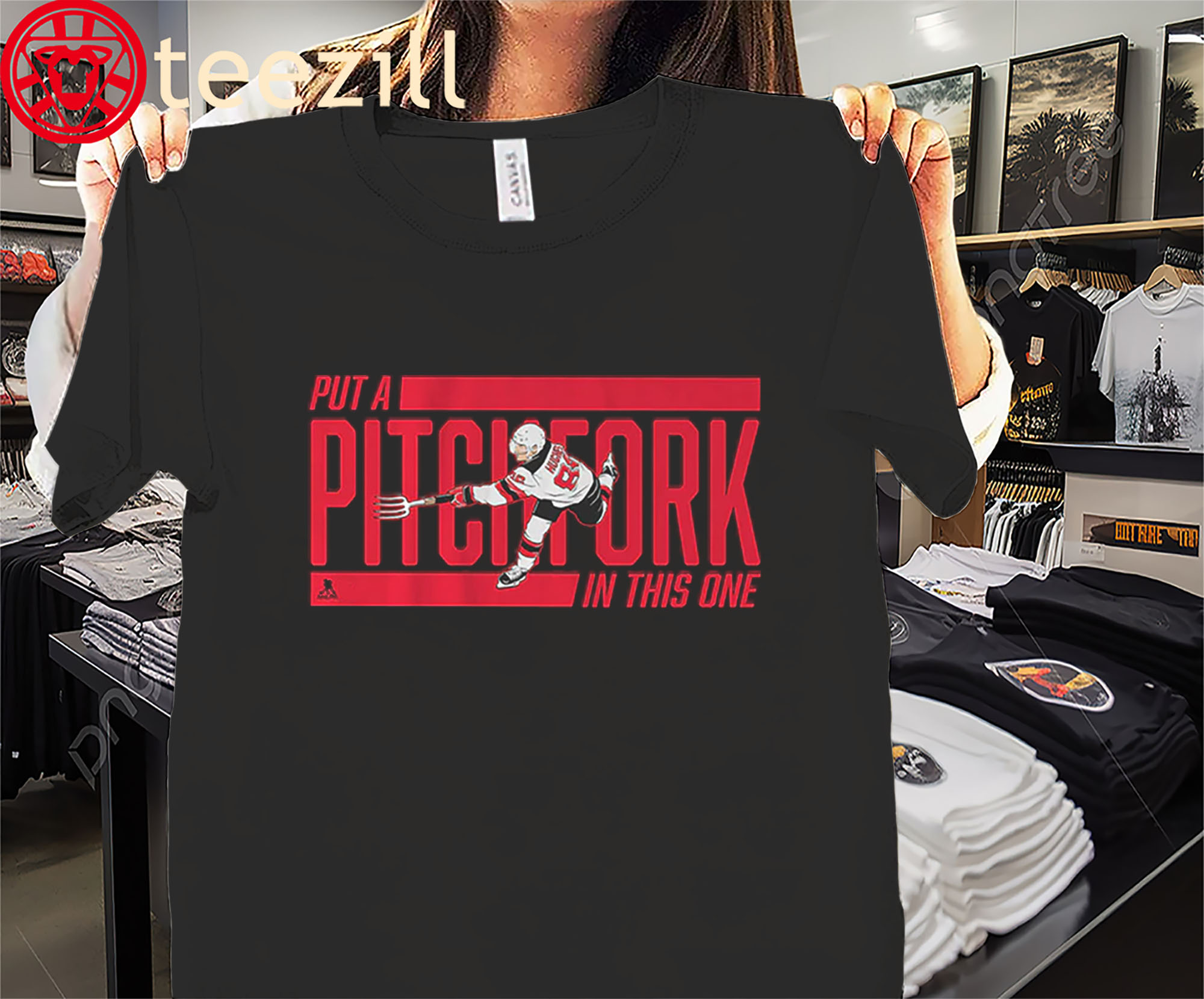 Put a Pitchfork in This One Shirt New Jersey Hockey Tee