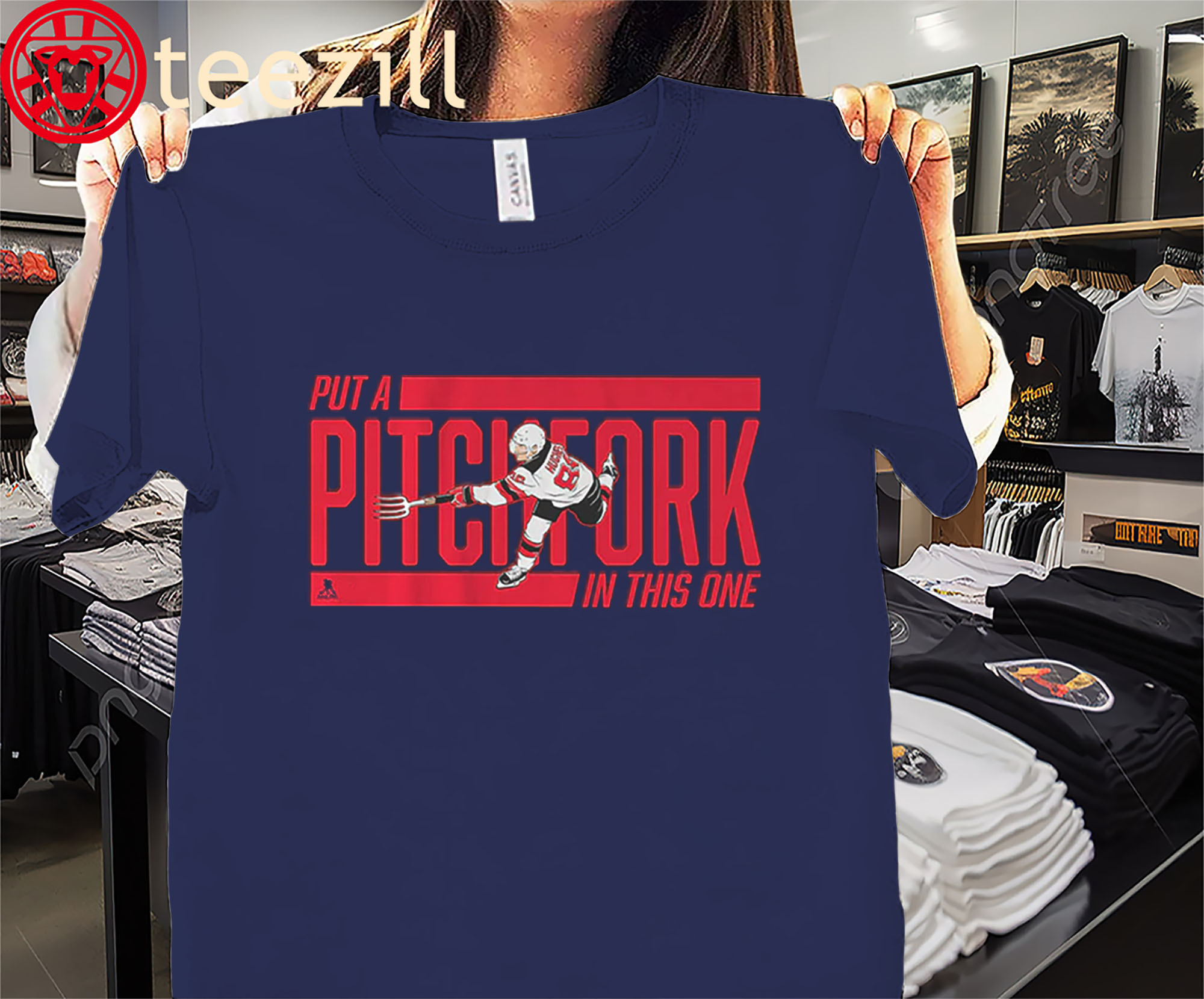 Put a Pitchfork in This One Shirt New Jersey Hockey Tees