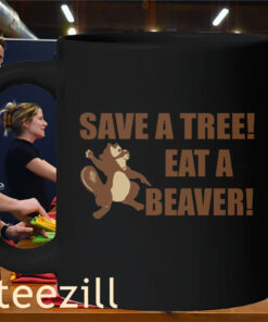 Save a Tree Eat a Beaver Squirrel Premium Mug