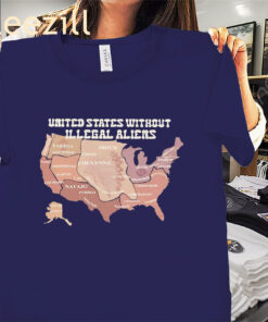 US without Illegal Aliens T-Shirt, Native Land Map- Abolish ICE Tees