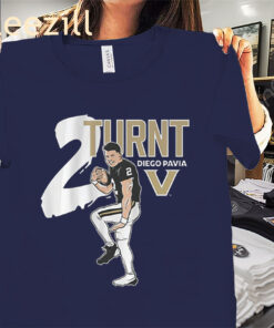 Vanderbilt Diego Pavia 2 Turnt Shirt Diego Pavia Football Tees