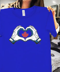 Vladdy Wearing Canada Heart Hands Shirt Vladimir Guerrero Jr Tee