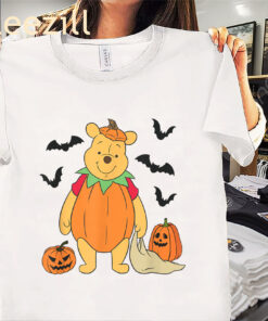 Winnie The Pooh Halloween 2025 Big Pumpkin Pooh Shirts