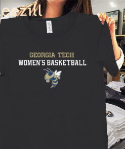 Women's Basketball Buzz Logo T-Shirt Georgia Tech Yellow Jackets Tee