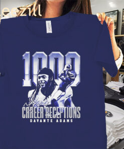1000 Career Receptions Signature Davante Adams Shirt Los Angeles Football Tees