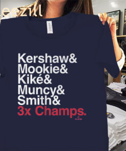 Ampersand 3-Time Champs Shirt Los Angeles Baseball Tees