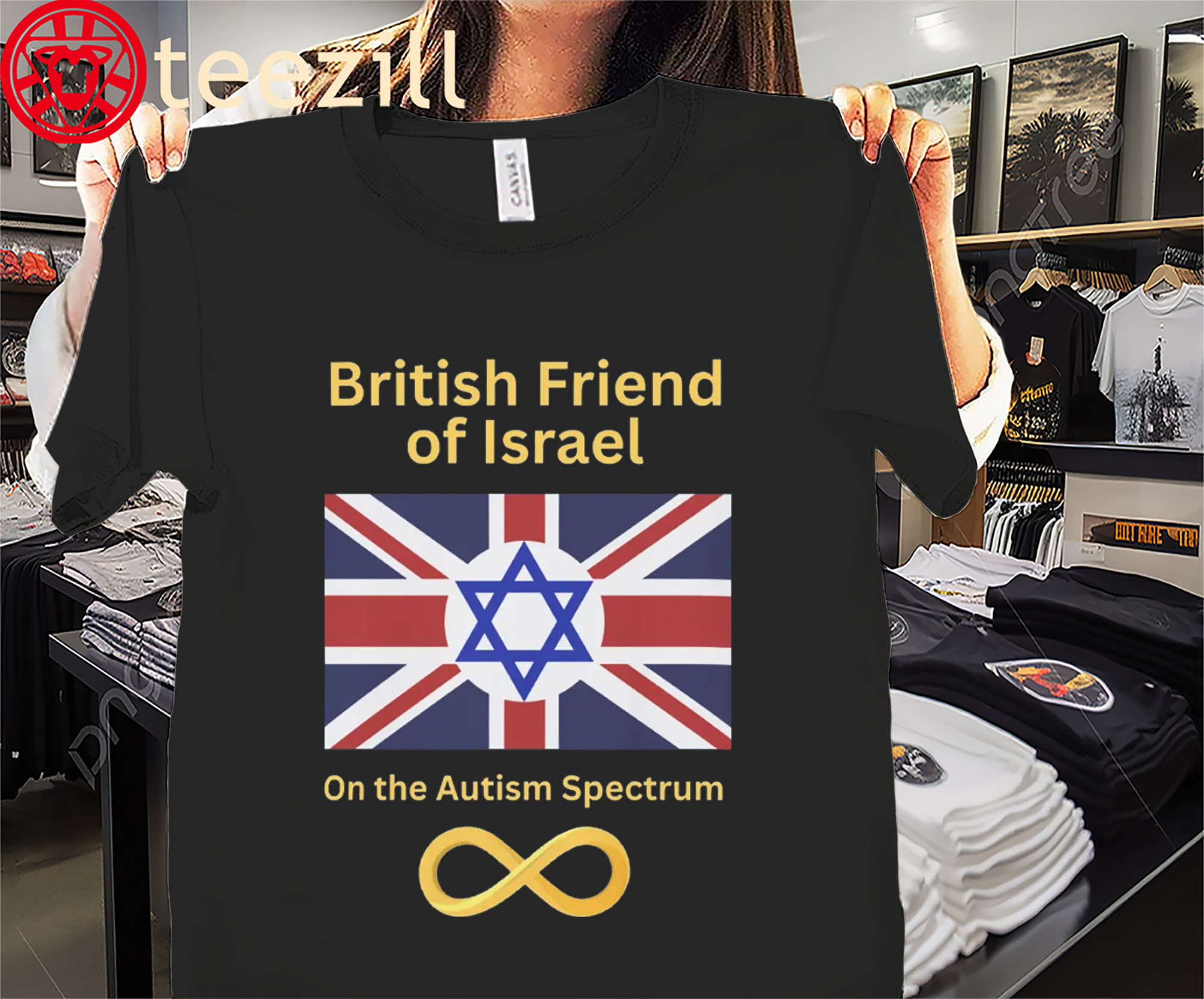 British Friend of Israel on the Autism Spectrum Premium Tee Shirt