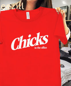 Alternative view of Chicks In The Office Premium Crewneck Shirt