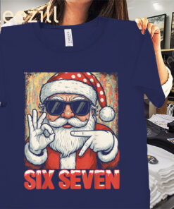 Cool Santa Saying 6-7 Six Seven Meme Christmas Shirts