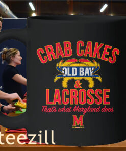 Crab Cakes & Old Bay & Lacrosse Mug Maryland Tee