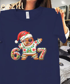 DAB Gingerbread Six Seven 67 Ice Cream Drip Christmas Boys Shirts