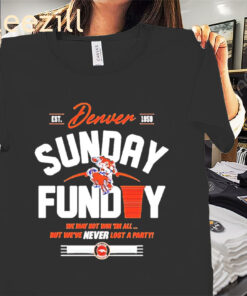 Denver Mascot Sunday Funday Shirt Denver Broncos Football Tee