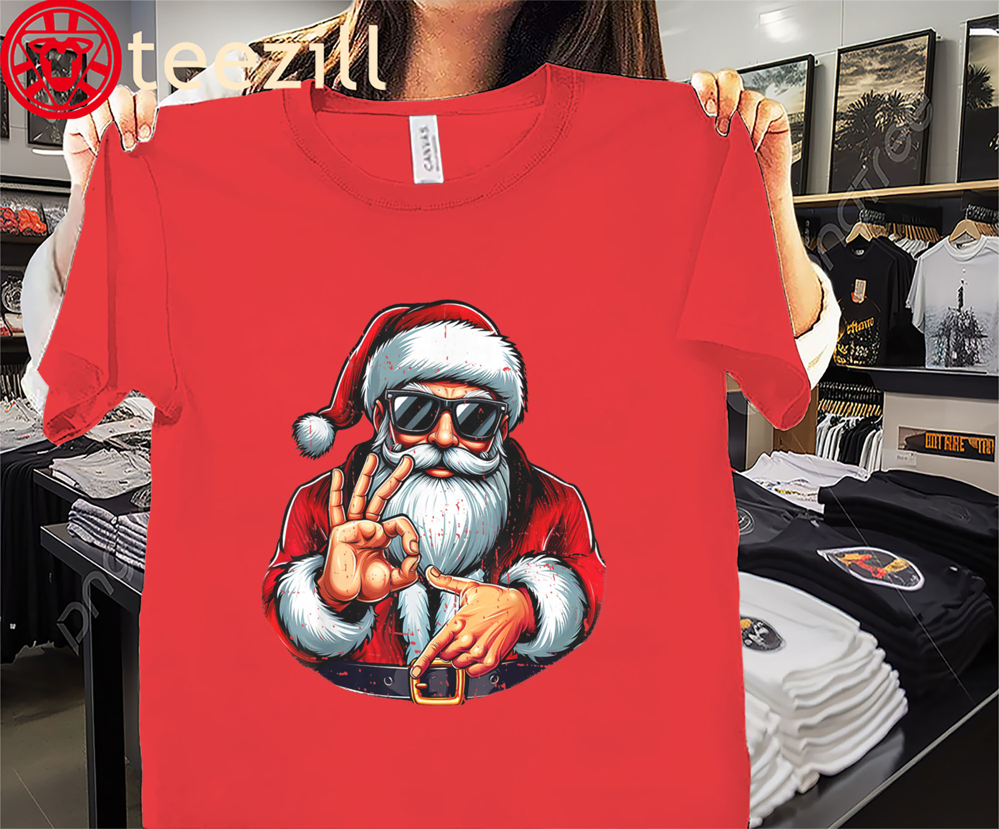 Funny Meme Santa Six Seven 67 Christmas Shirt