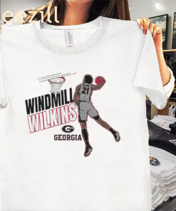 Georgia Windmill Jake Wilkins Shirt - Georgia Basketball Tee