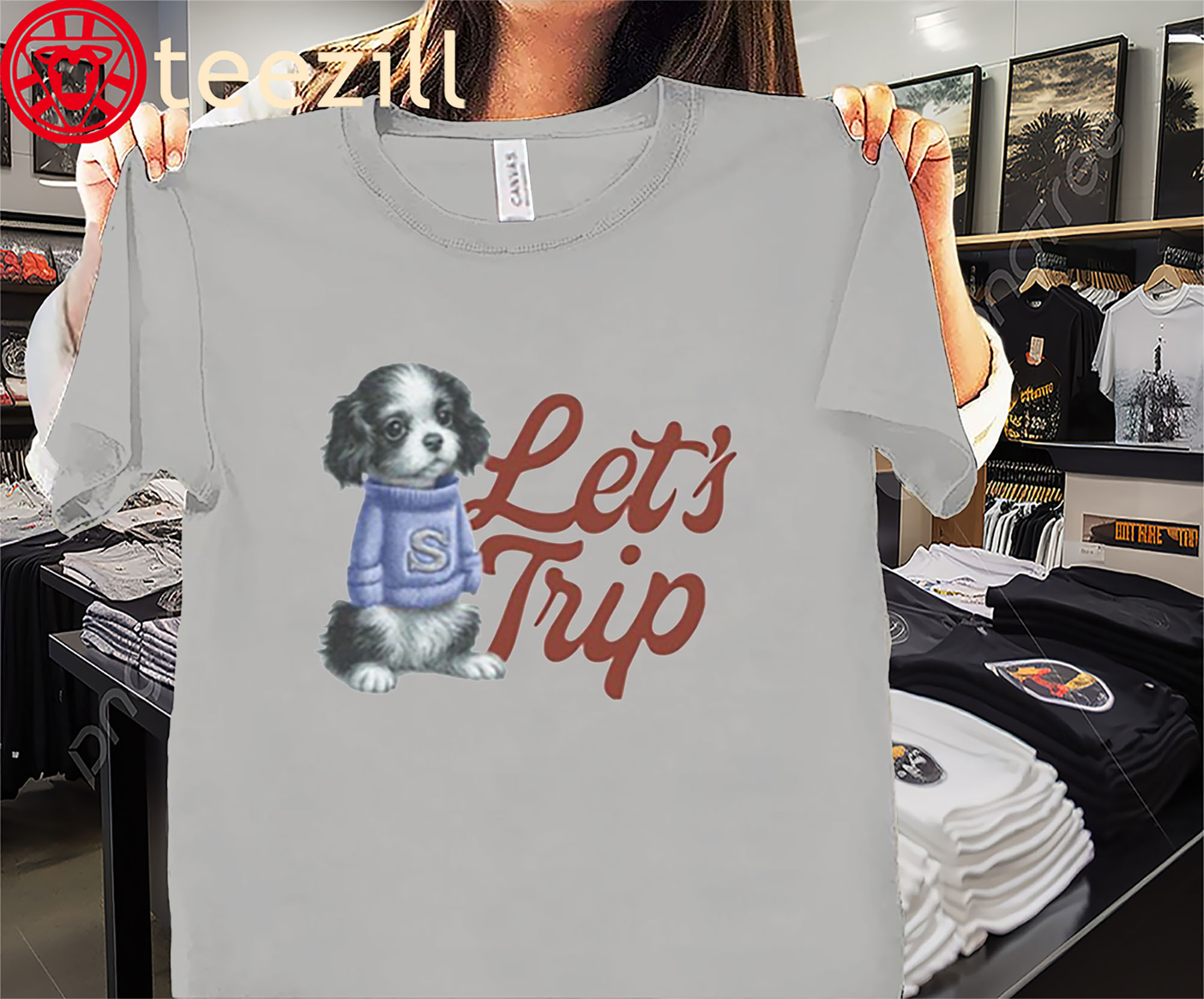Let's Trip Puppy Premium Calssic Shirts