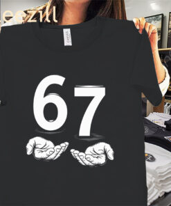 Meme Gen Alpha Slang 6 7 Hands Funny Six Seven Shirt