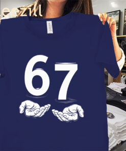 Meme Gen Alpha Slang 6 7 Hands Funny Six Seven Shirts