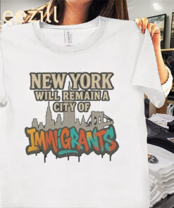 New York Will Remain A City Of Immigrants Shirt Zohran Mamdani Quote Tee
