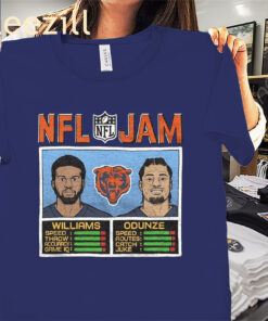 Official NFL Jam Bears Williams And Odunze Shirt Chicago Bears Football Tee