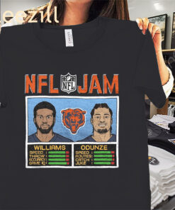 Official NFL Jam Bears Williams And Odunze Shirt Chicago Bears Football Tees