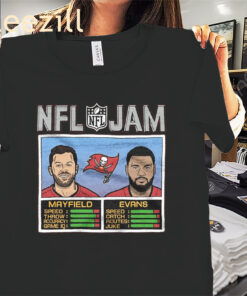 Official NFL Jam Buccaneers Mayfield And Evans Shirt Tampa Bay Buccaneers Football Tees