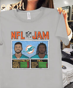 Official NFL Jam Dolphins Tagovailoa And Hill Shirt Miami Dolphins Football Tees