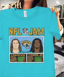 Official NFL Jam Jaguars Lawrence And Thomas Jr. Shirt Jacksonville Jaguars Football Tee