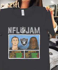 Official NFL Jam Raiders Bowers And Jeanty Shirt Las Vegas Raiders Football Tees