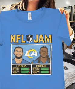 Official NFL Jam Rams Nacua And Adams Shirt Los Angeles Rams Football Tee