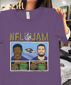 Official NFL Jam Ravens Jackson & Andrews Shirt – Baltimore Ravens Football Tee