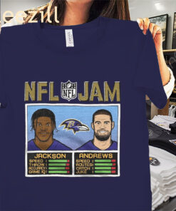 Official NFL Jam Ravens Jackson & Andrews Shirt – Baltimore Ravens Football Tees