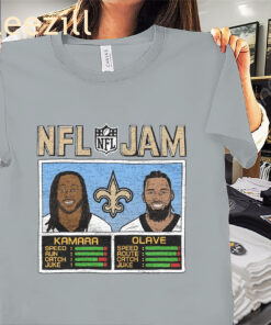 Official NFL Jam Saints Kamara And Olave Shirt New Orleans Football Tee