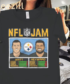 Official NFL Jam Steelers Watt And Heyward Shirt Pittsburgh Steelers Football Tee
