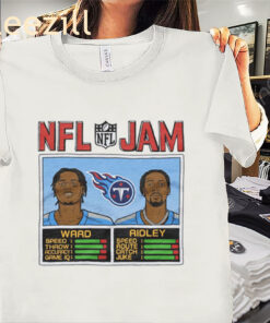 Official NFL Jam Titans Ward And Ridley Shirt Tennessee Titans Football Tee