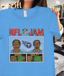 Official NFL Jam Titans Ward And Ridley Shirt Tennessee Titans Football Tees