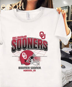 Oklahoma Sooners Helmet Grid Shirt Oklahoma Football Tee