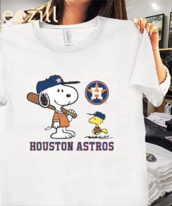 Peanuts Snoopy Houston Astros Baseball Shirt