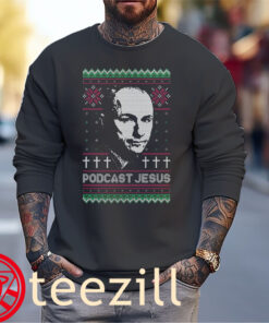 Podcast Jesus Ugly Sweater Xmas Shirt Jesus Christmas 2025